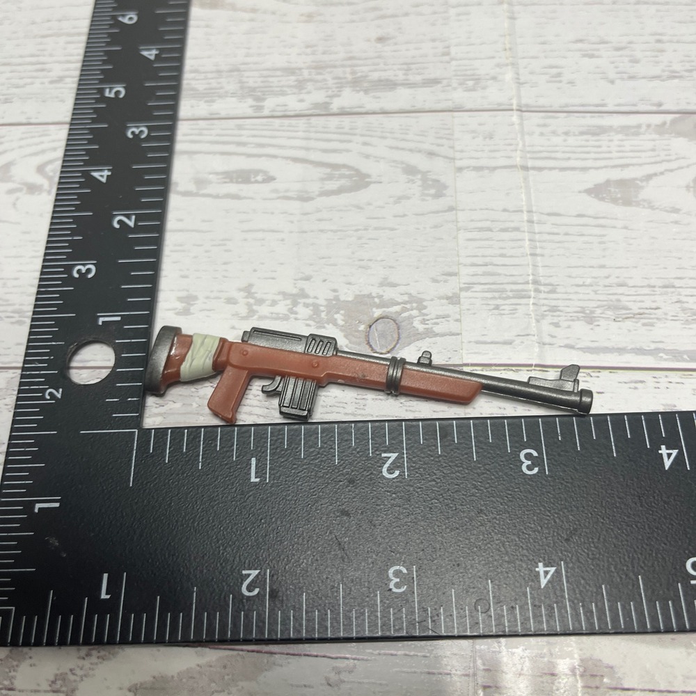 Fortnite Hunting Rifle Action Figure Accessory Brown Silver 3.5 Inch - Picture 3 of 4